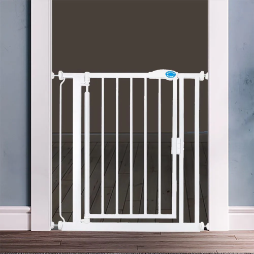 Safetots (Blanco, 75cm - 82cm) Safetots Puerta de Seguridad Autoajustable con Cierre Automático 1