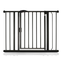 (Negro mate, 96.6cm - 103.6cm) Safetots Puerta de Seguridad Autoajustable con Cierre Automático