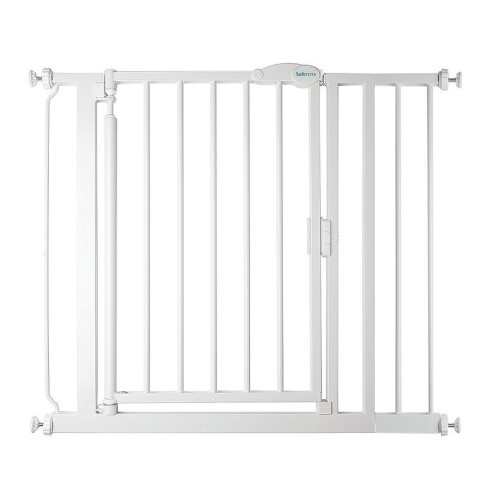 Safetots (Blanco, 89.4cm - 96.4cm) Safetots Puerta de Seguridad Autoajustable con Cierre Automático