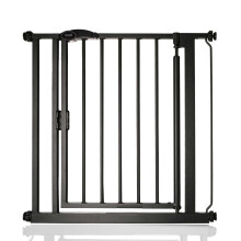 (Negro mate, 75cm - 82cm) Safetots Puerta de Seguridad Autoajustable con Cierre Automático