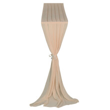 Chemin de Table en mousseline de soie personnalisable-Champagne