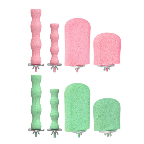 4 Pack Bird Grinding Natural Bird Perch Stand Parrots-Green 2
