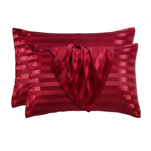 1Pair Pillow Protectors Covers Color Stripe Pillowcase-Q size 4