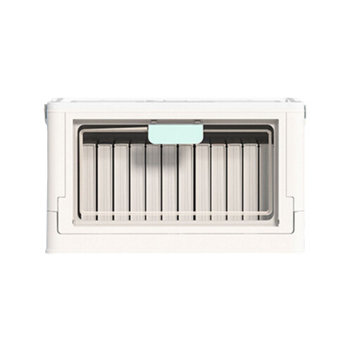 Large Capacity Storage Bin with Clear Door-single door blue
