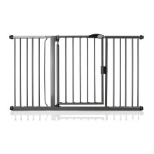 (Gris grafito, 147cm - 154cm) Safetots Puerta de Seguridad Autoajustable con Cierre Automático
