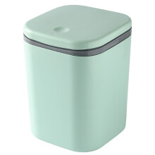 Mini poubelle de bureau pratique, petite poubelle avec couvercle à ouverture facile pour les petits espaces, en plastique durable anti-odeurs,
