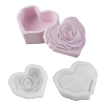Jewelry Case Resins Mold with Lid Silicone Storage Jar Candle