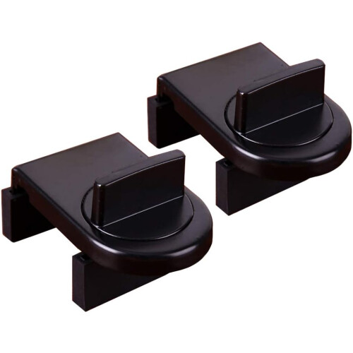 Sliding Window Security Solution, Adjustable Sliding Window Locks for Enhanced Home Office And Car Protection, Black, 2-Pack
