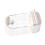 Cage Hangable Bird Feeder Automatic Acrylic Bird-Genting White 1