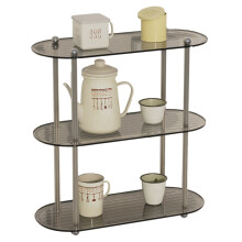 Schlanker Acryl-Nachttisch, minimalistischer Beistelltisch für kleine Räume, abnehmbares, rahmenloses Design, 2-stufiger kompakter Beistelltisch