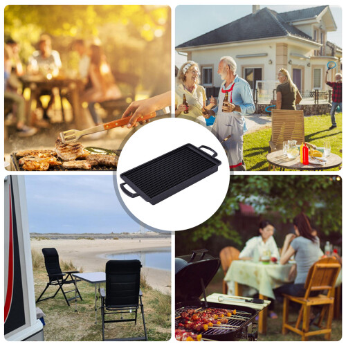 Plaque de Barbecue rectangulaire d'extérieur, poêles de-XL1 2