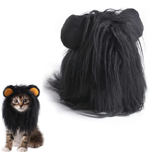 Chapéu majestoso com juba de leão, design vibrante para gatinhos, gatos e cães de pequeno porte, perfeito para o Halloween, brincadeiras de faz de