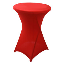 60cm Diameter Multicolors Stretch Round Tablecloth Cocktail-Red