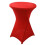 60cm Diameter Multicolors Stretch Round Tablecloth Cocktail-Red 1