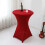60cm Diameter Multicolors Stretch Round Tablecloth Cocktail-Red 4