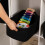 Panier de décoration tissé multifonctionnel, idéal-Gris foncé 4