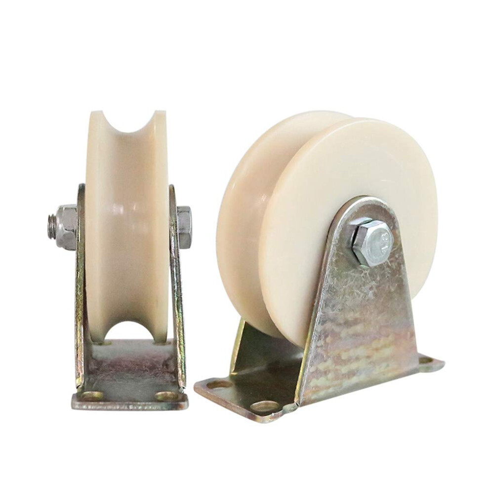 Utype Pulley Wheel 2Piece Track Wheel For Round Tube Double Bearing 80Mm/3In One Color Sliding Doors 9105992769797