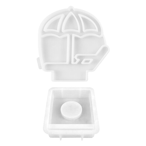 Beach Chair Parasol Candlesticks Molds Candle-with square base