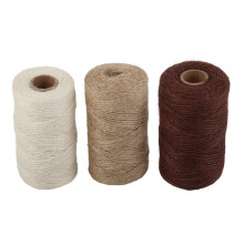 3 Stücke Juteseil Weiß Braun Khaki Geflochtene