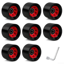 Roller Skate Wheels 8 Pcs 58x39mm Polyurethane For Inline Skates And Double Row Quad Skateboards