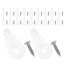 25 Unidades Abrazaderas Fijación Para Puerta De Vidrio 4Mm