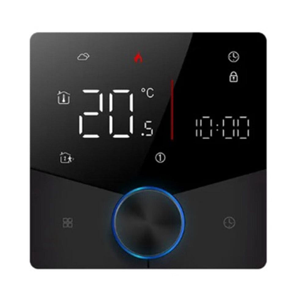 Wifi Smart Heating Knob Thermostat Lcd Display Touch Screen Temperature Controller For Water And Gas Boilers Black 9323874395401