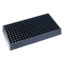 Growing Trays 5Piece Set With 200 Lids Black 53x27x3.6cm Heavy Duty Germination Sprout Tray