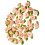 Appliques de fleurs de roses colorées, 100 pièces,-Champagne 1