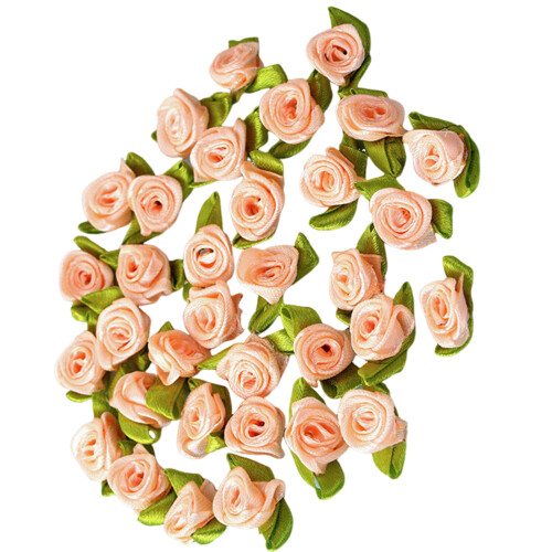 Appliques de fleurs de roses colorées, 100 pièces,-Champagne