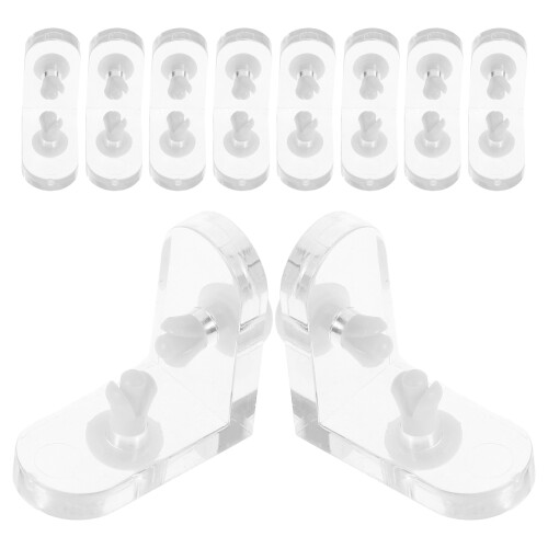 10 Set Supporti Angolari In Acrilico Per Espositore