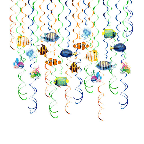 Décorations de fête sous la mer, tentures de célébration,