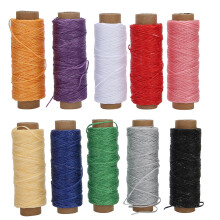 10 Farben 150D Wachsfaden 50 Meter gewachste