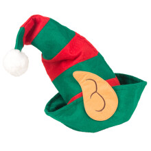 Chapéu de Natal festivo de elfo para crianças, orelhas de elfo fofas com design confortável e respirável, chapéu reutilizável resistente e