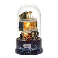 Kit de casă în miniatură DIY, colecție botanică creativă din lemn, cadou ideal pentru prieteni și familii, material ABS premium, capac