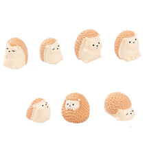 7 stks schattige egel miniatuur beeldjes voor buiten gebruik