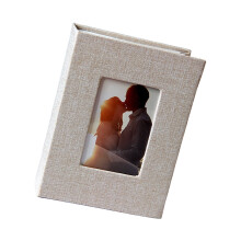 Petit Album Photo 4x6, couverture en lin,-Beige 6 pouces 100