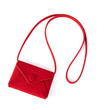 Damen-Kartenhalter, einfarbig, Umhängetasche, kleine Tasche,-Rot