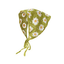 Blumen-Haarbandanas, Kopftuch für Damen und Mädchen,-Grün