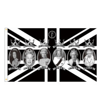 Vævet polyesterflag med våbenskjoldsdesign, dobbeltsyet for ekstra styrke og holdbar konstruktion, falmebestandigt udendørsbanner med messing E