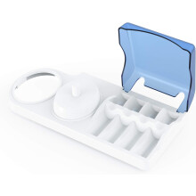 Seasamh Bonn Luchtaire Scuab Fiacla Leictreach Oral-B, Caipín Taistil & Dearadh Spás-Shábháilte le haghaidh Stórála Sláintiúil (Cosaint Saor