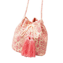 Damen-Umhängetasche mit Kordelzug, Eimertasche im-BY8284