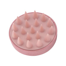 Wet and Dry Shampoo Brush Bath Shower Brush Silicone Scalp-Pink