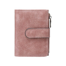 Practical PU Slim Card Holder Blocking Wallet Coin Purse-Pink