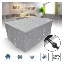 Windproof Outdoor Furniture Covers Waterproof, Rip-proof UV-Resistant Cover for Sofa Dining Set, Fade Resistant Durable Oxford Fabric with Silver Coat