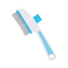 Cat Brush for Shedding Grooming Tool With Release Button Flea Removal Comb For Long And Short Haired Cats And Dogs Blue