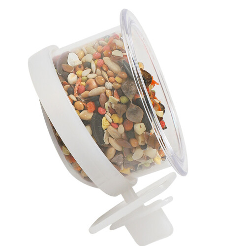 Transparenter, langlebiger Vogelfutterbecher zum-12PCS