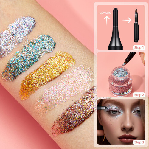 Highlighter Glitters Liquid Eyeshadow for a Stylish Look-ZL963 2