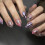 Faux ongles à pression française, 24 pièces, rayures argentées, 1