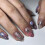 Faux ongles à pression française, 24 pièces, rayures argentées, 7