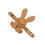 Bunnies Shaped Keychain Keyring Leather Animal-light brown 1